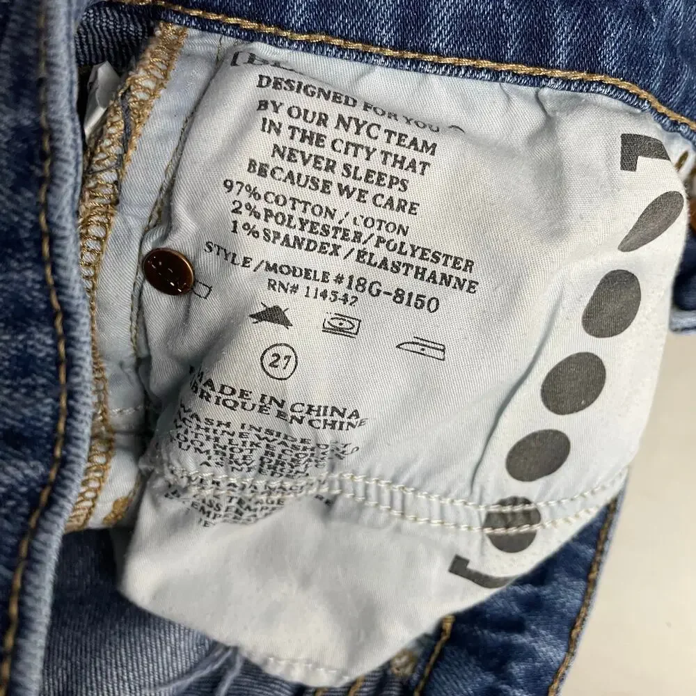 Blank NYC Tomboy Distressed Ripped Denim Jean Cutoff Cut Off denim shorts 27